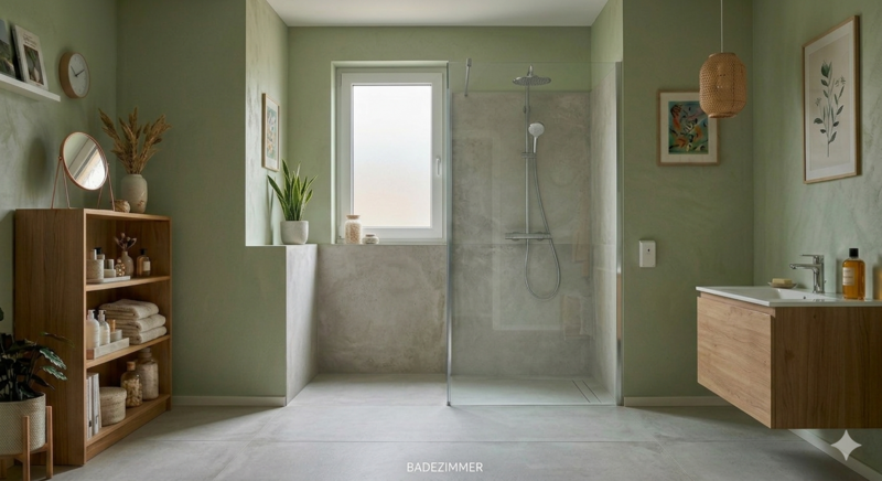 Badezimmerfenster mit mattiertem Glas