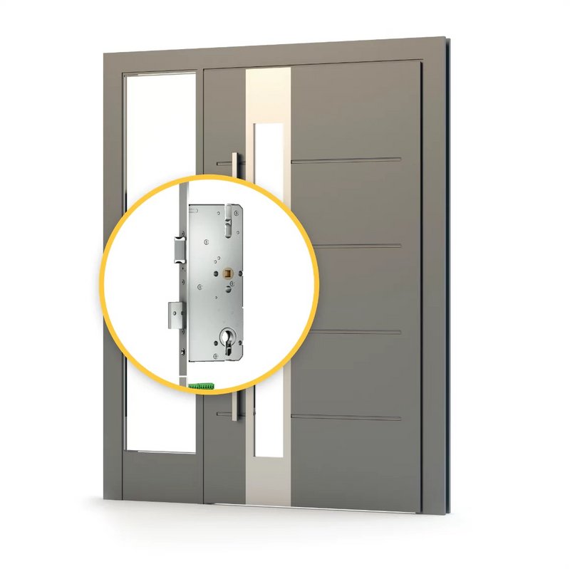 Smarte Haustür in der Detailansicht